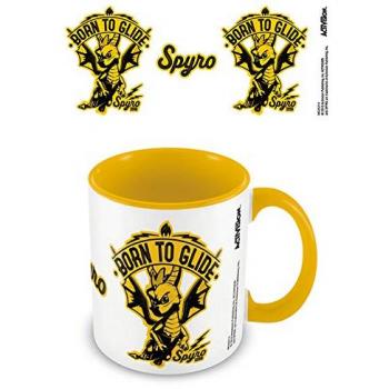 Spyro taza de ceramica mgc25422315ml11oz born to glide yellow