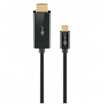 Cable USB-C a HDMI 4K @ 60 Hz, 2 m, conector chapado en oro, compatible con PC, PS5, Xbox y Apple TV