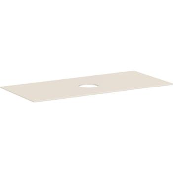 Consola Hansgrohe Xevolos E 1180x550 mm con recorte central para lavabo, sin agujero para grifo, color arena mate