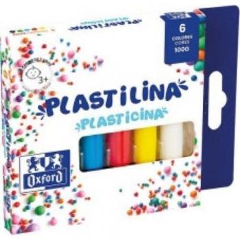 Plastilina Oxford Set de Modelado 6 Barras Colores Surtidos 100g Pack de 6/12 Unidades