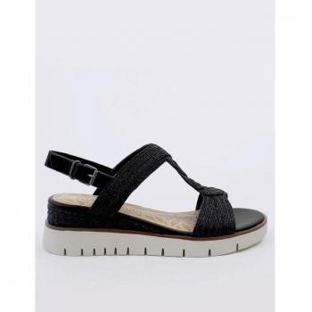 Sandalia Cuña Mustang 53369 Negro Talla 37