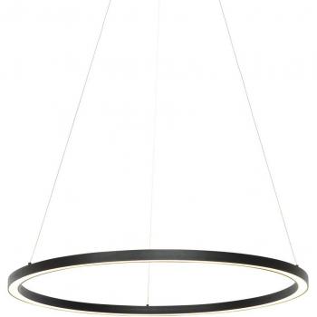 Lámpara colgante inteligente negra 80 cm con LED y RGBW - Girello
