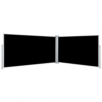 Toldo lateral retráctil negro 160x600 cm