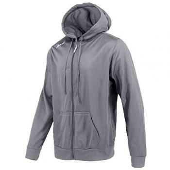 Chaqueta de fitness gris para hombre Joluvi Score con capucha y cremallera