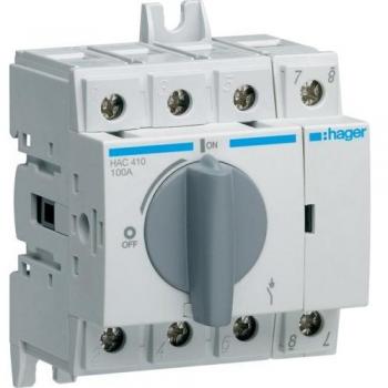 HAGERC HAC410 - 4-pole safety switch, rated for 36kW and 100A