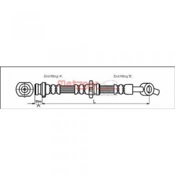 Metzger 4111986 Tubo flexible de frenos