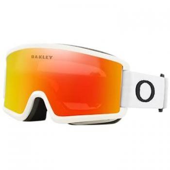 Oakley Target Line S Matte White Ski Goggles with Fire Iridium Lens