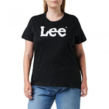 Lee Women's Logo T-Shirt, Black, Plus Size XXL