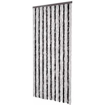 vidaXL Cortina Mosquitera Puerta 90x220 cm Gris y Blanca Malla Anti Insectos