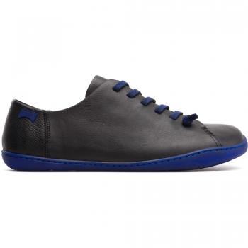 Calfskin Leather Barefoot Sneakers for Men - Black