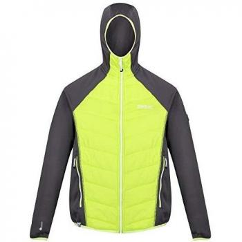 Regatta Andreson IV-Chaqueta Acolchada Híbrida con Capucha, Tejido Ligero Y Elástico Repelente Al Agua Y con Aislamiento Baffled/Quilted Jackets, Hombre, Magnet/Electric Lime, XXXL