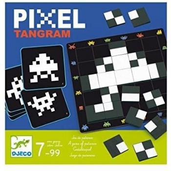 Djeco- Juegos de Acción Y Reflejos Educativos Pixel Tangram,