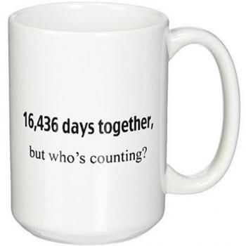 Mensuk 16436 Days Together But Whos Counting Happy 45th Anniversary Ceramic Mug, 11-Ounce