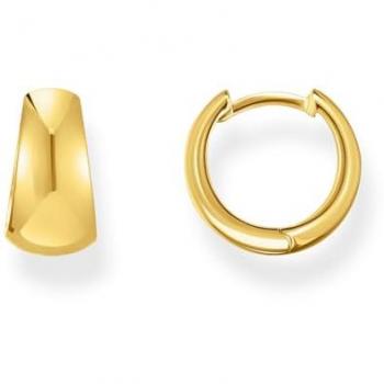 Thomas Sabo Bold Gold Plated Trapezoidal Hoop Earrings for Women - CR740-413-39