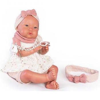 Muñeca Antonio Juan Mi Primer Reborn Alejandra con Diadema 52 cm