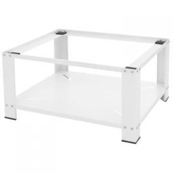 Soporte Elevador Universal para Lavadora y Secadora con Estante, Acero Blanco, 63 x 54 cm, Capacidad hasta 150 kg