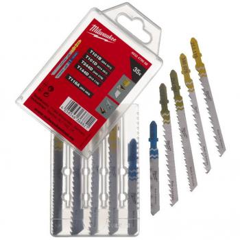 Set de 35 Hojas de Calar MILWAUKEE para Madera y Metal - Incluye T receptáculo