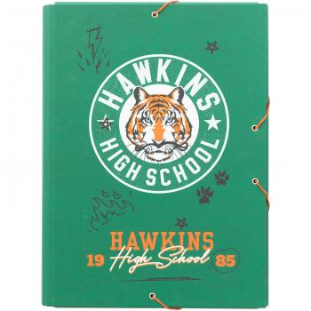 Carpeta solapas Stranger Things A4 - Carpeta clasificadora escolar de cartón con gomas - Vuelta al cole material escolar