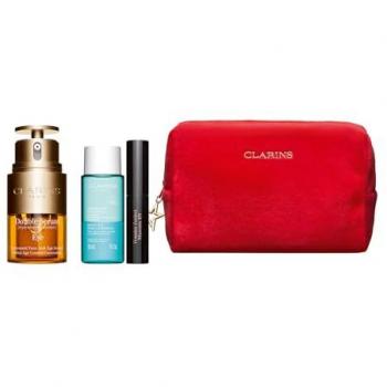 Clarins Double Serum Eye Anti-Aging Gift Set 20ml with Makeup Remover and Mascara