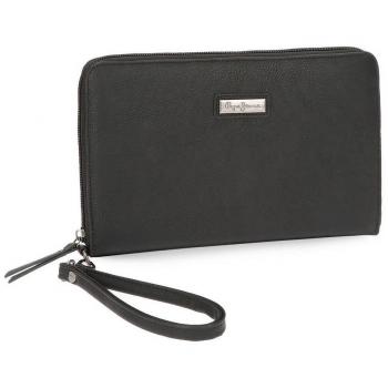 Pepe Jeans Croc Tarjetero, 23 cm, 0.86 Litros, Negro