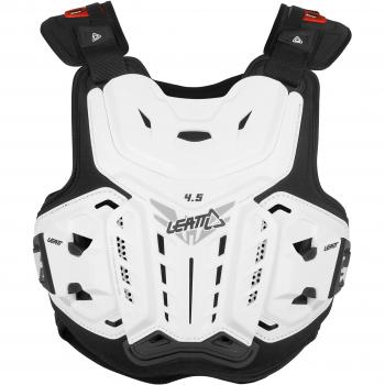 Leatt - Arnés protector para moto con inserciones de espuma suave y ventilada 3D Airfit antigolpes talla única blanco