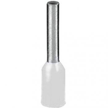 Insulated Cable End Sleeve 0.5mm² White 12mm Length - 100 Pieces