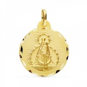 Colgante Virgen de la Cabeza Oro 18k 22 Mm Borde Tallado