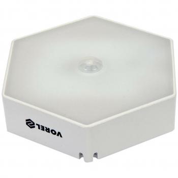 Lámpara Nocturna con Sensor de Movimiento y Crepúsculo, Batería Recargable 600mAh, 50 lm