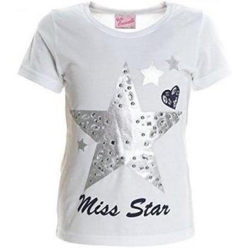 Niñas Blusa Camiseta Verano Chica Manga Corta Camisetas Manga Corta Sudadera Camisa 20299 - blanco, 6 Años / 116