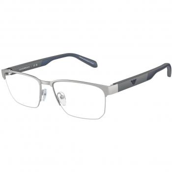 Emporio Armani EA1162 3045 Men's Eyeglasses Silver Size 54 - Blue Light Block Available