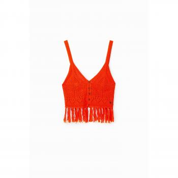 Top Desigual Loro Naranja Canotta Mujer Art. 23swmf01 P-E 23 Color Naranja