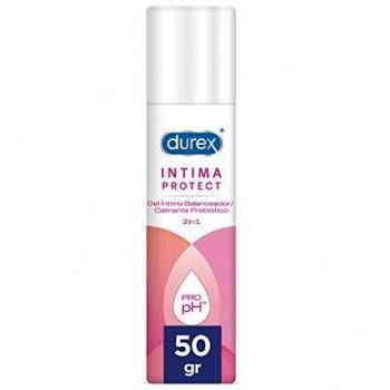 Durex Íntima Protect Gel Íntimo Balanceador Prebiótico 2In1, Fórmula Pro-Ph, Ácido Hialurónico, Libre de Fragancias, Multicolor, 50 Mililitros