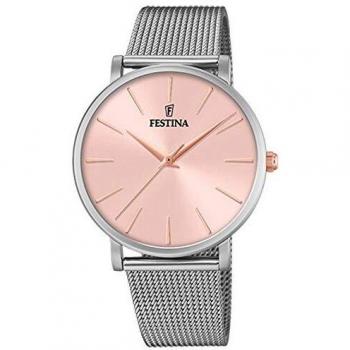 Reloj Festina Boyfriend F20475/2 para Mujer con Correa de Acero y Caja de Acero Inoxidable 316L en Color Plata