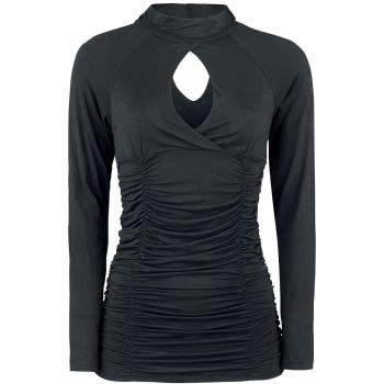Fashion Victim Turn Up Manga Larga Mujer Negro S
