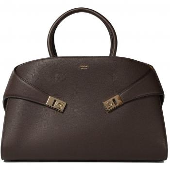 Ferragamo Women's Hug Bicolor Handbag in Brown | 0777258, Salvatore Ferragamo, Brown Bicolor Hug Handbag, Female, Size: ONE SIZE
