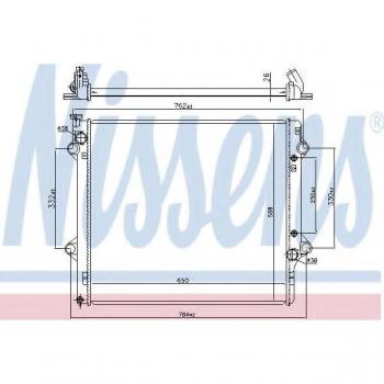 Radiador de refrigeración del motor Nissens 64661