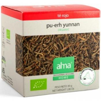 Té Rojo Pu-Erh Yunnan Ecológico Infusión en Pirámides 15 Unidades