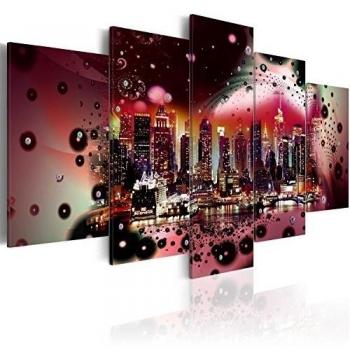 Impresion en calidad fotografica + 5 partes + New York + cuadro 051463 + 100x50 cm +++ GRAN VARIEDAD DE CUADROS Y IMPRESOS ARTÍSTICOS EN NUESTRA TIENDA VIRTUAL +++