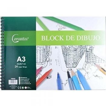 MP - Block de Dibujo Artix, Tamaño A3, 24 Hojas 160 gr, 29,7 x 42 cm