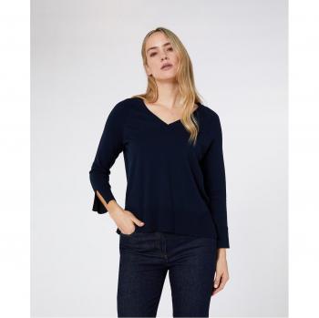 Elena Miró - Jersey de mujer con escote de pico y mangas raglán