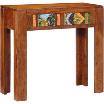 Mesa Consola de Madera Maciza de Acacia 80x35x75 cm