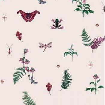 Joules Midnight Beasts Blush Crème Wallpaper - 10m x 52cm, Matte Non Woven, Removable, Paste the Wall