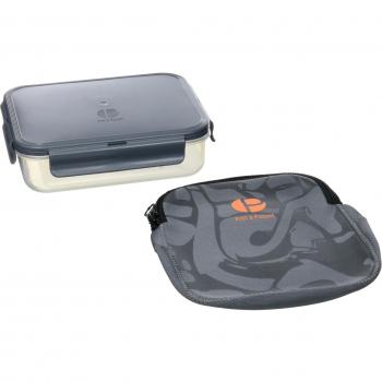 Prêt à Paquet W3002 - Fiambrera con funda, color gris