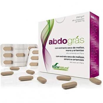 Soria Natural - ABDOGRAS - Reductor de grasa abdominal - Mejora el metabolismo - 28 comprimidos - Alto contenido de fibra