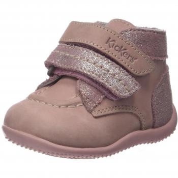 Kickers - Botas de Otra Piel Bebé-Niñas, Rosa
