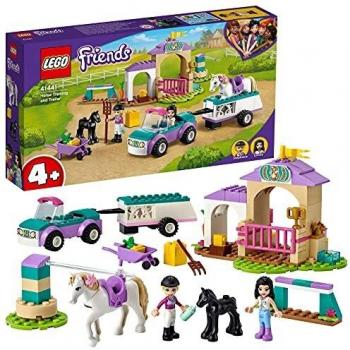 LEGO 41441 Friends Entrenamiento y Remolque Ecuestre, Juguete de Construcción para Niños +4 años con Figura de Caballo