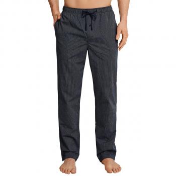 Pantalones de Pijama Largos para Hombre Schiesser Mix & Relax de Algodón con Rayas, Talla 50, Color Marino