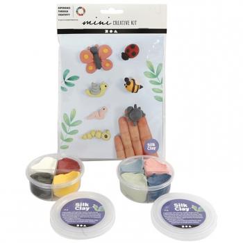 Mini Kit Creativo de Modelado Silk Clay - Insectos del Jardín - 1 Set