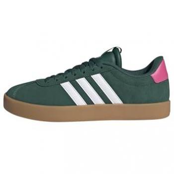 Zapatillas Adidas VL Court 3.0 Mujer, Verde Collegiate/Blanco Nube/Púrpura Magenta, Diseño Inspirado en Samba