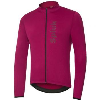 Maillot de ciclismo Spiuk Anatomic hombre manga larga rojo burdeos